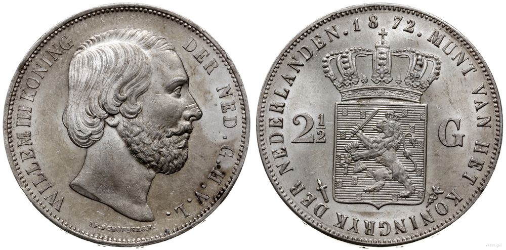 Niderlandy, 2 1/2 guldena, 1872