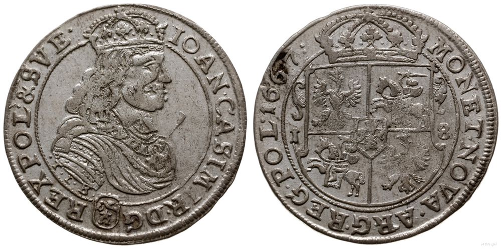 Polska, ort, 1667