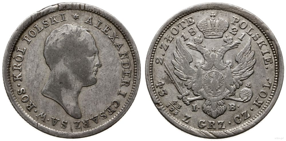 Polska, 2 złote, 1821