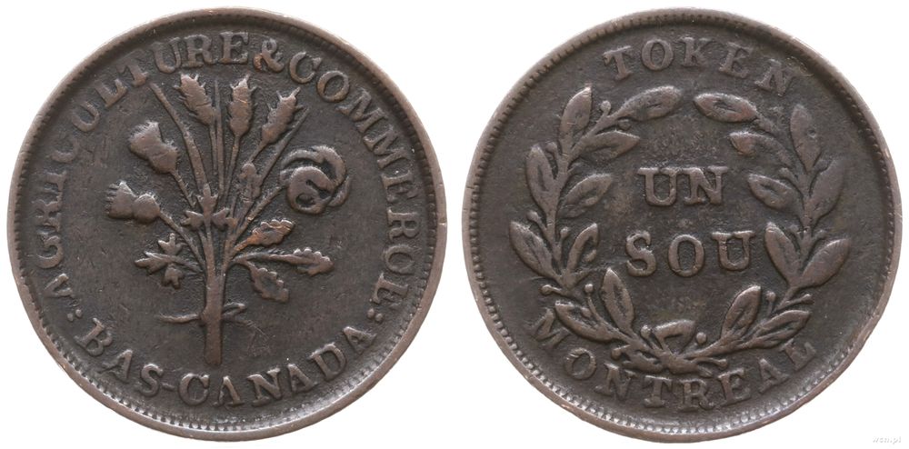 Kanada, token wartości 1 sou