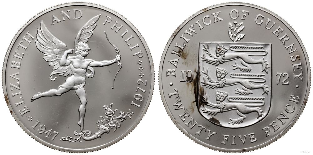 Wielka Brytania, 25 pensów, 1972