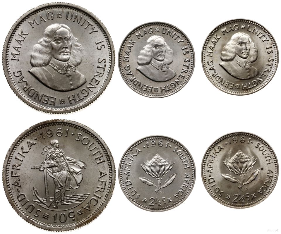 Republika Południowej Afryki, zestaw 3 monet