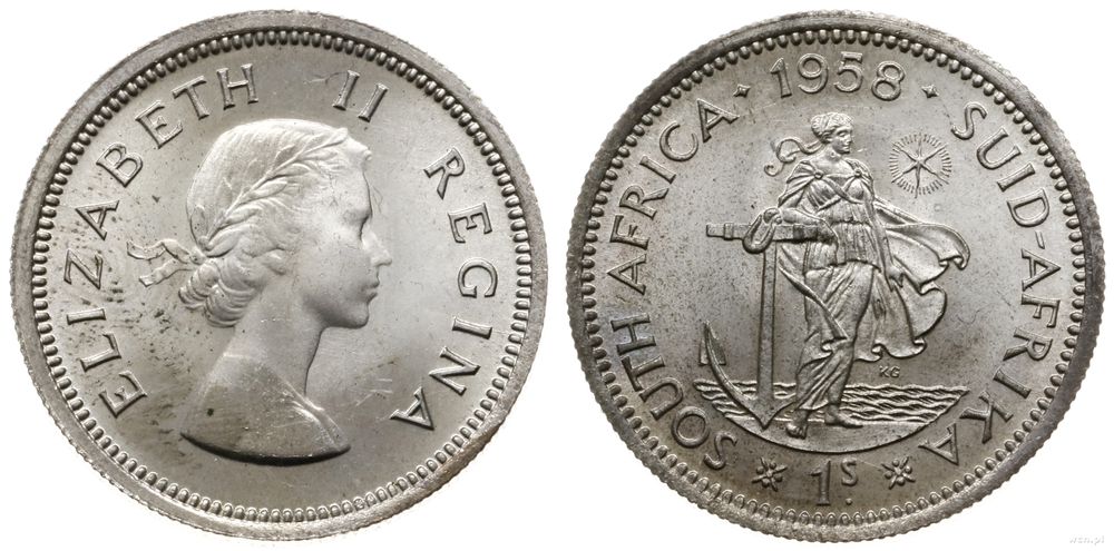 Republika Południowej Afryki, 1 szyling, 1958