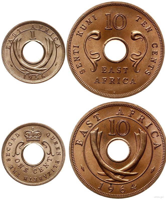 Brytyjska Afryka Wschodnia, zestaw 2 monet