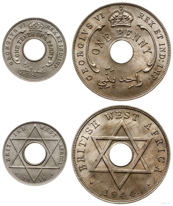 Brytyjska Afryka Zachodnia, zestaw 2 monet