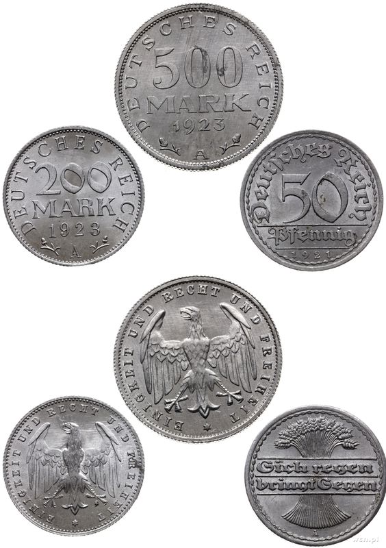 Niemcy, zestaw 3 monet