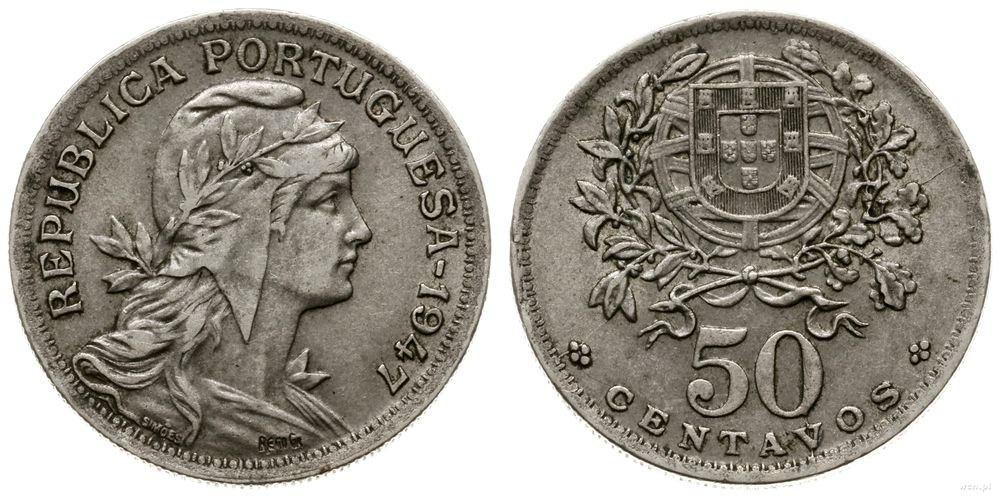 Portugalia, 50 centavos, 1947