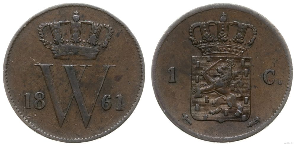 Niderlandy, 1 cent, 1861