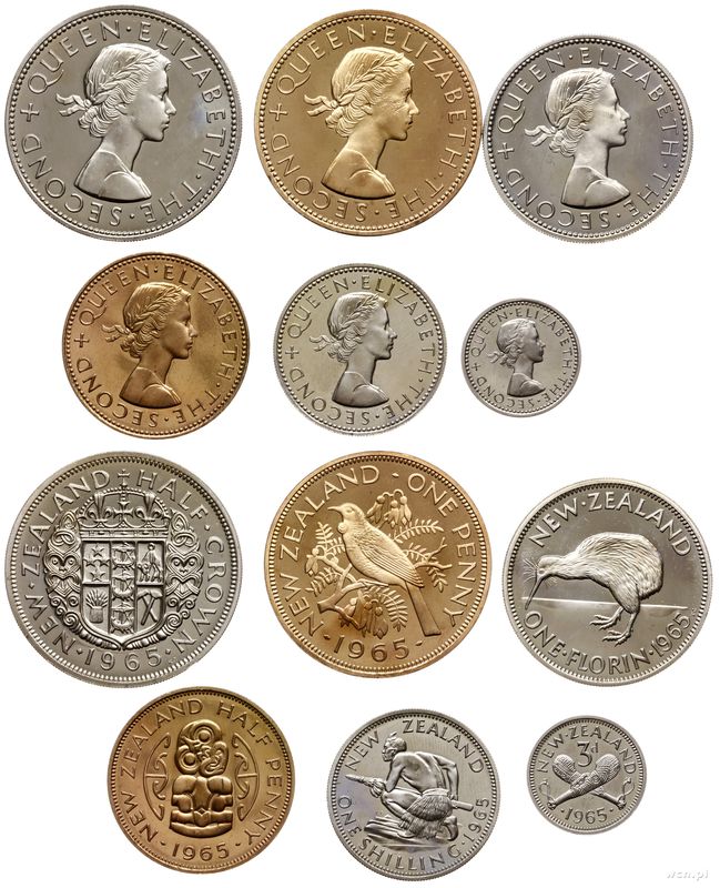 Nowa Zelandia, zestaw 6 monet