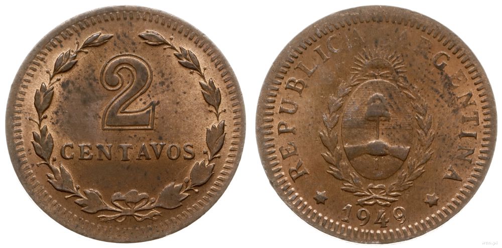 Argentyna, 2 centavos, 1949