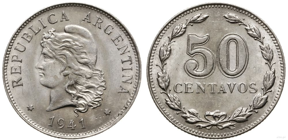 Argentyna, 50 centavos, 1941