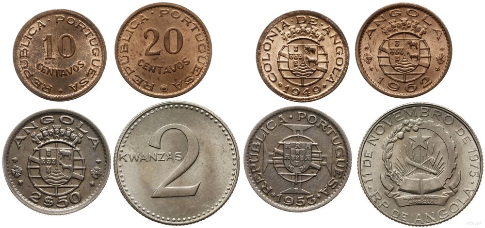 Angola, zestaw 4 monet
