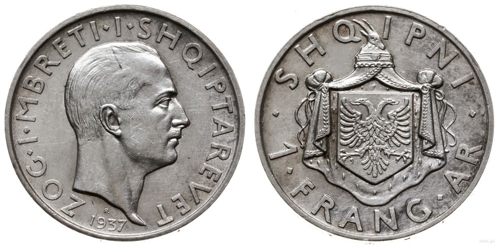 Albania, 1 frang, 1937