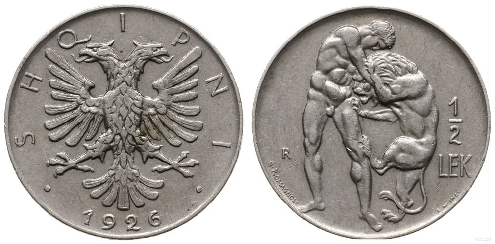 Albania, 1/2 lek, 1926