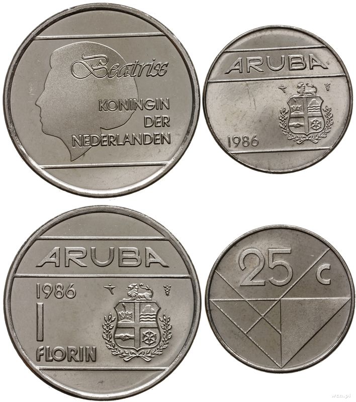 Aruba, zestaw 2 monet, 1986