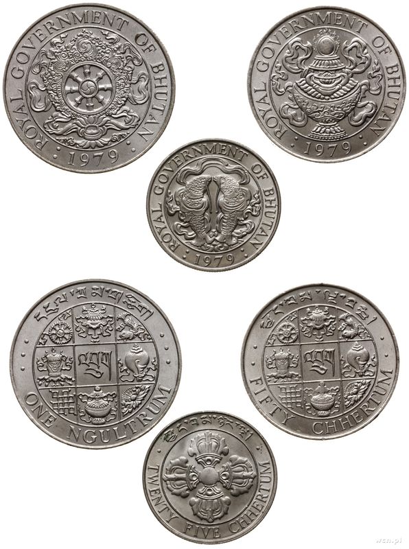 Butan, zestaw 5 monet, 1979