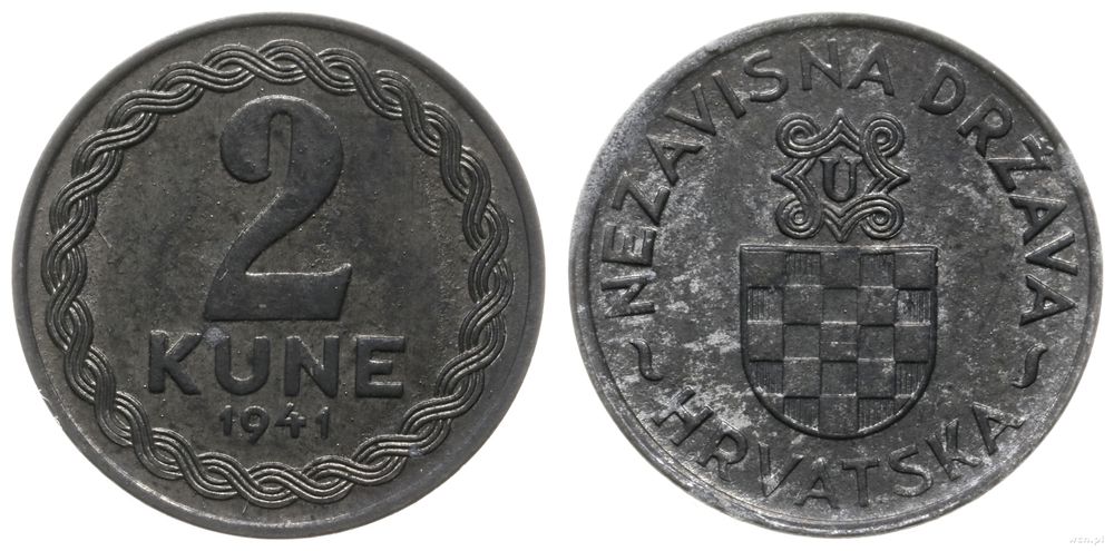 Chorwacja, 2 kune, 1941