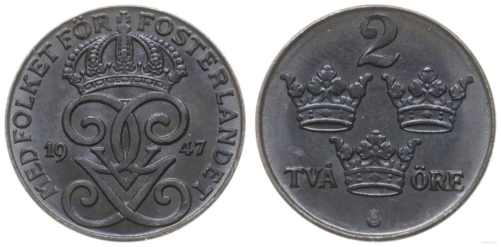 Szwecja, 2 ore, 1947