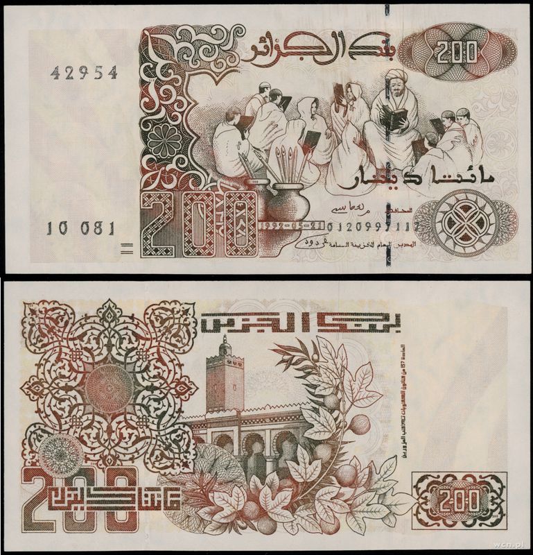 Algieria, 200 dinarów, 21.05.1992