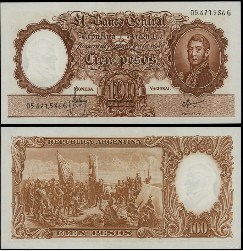 Argentyna, 100 pesos, bez daty