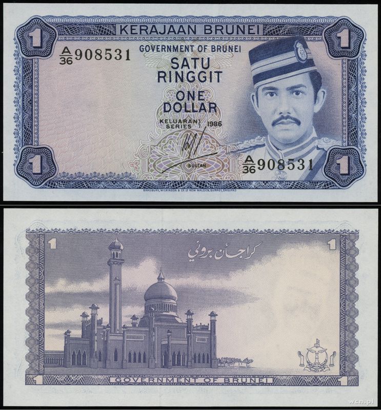 Brunei, 1 dolar, 1986