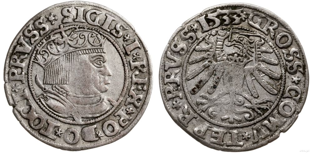 Polska, grosz, 1533