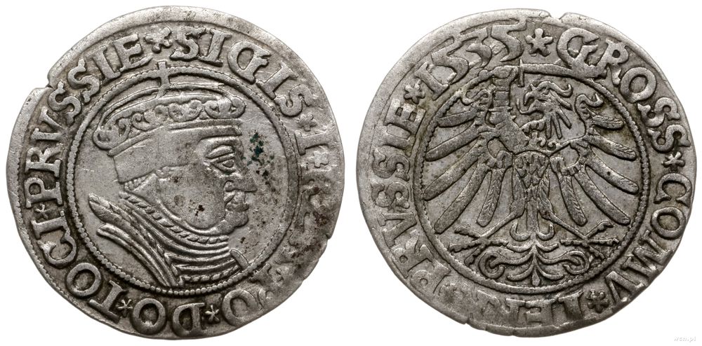 Polska, grosz, 1535