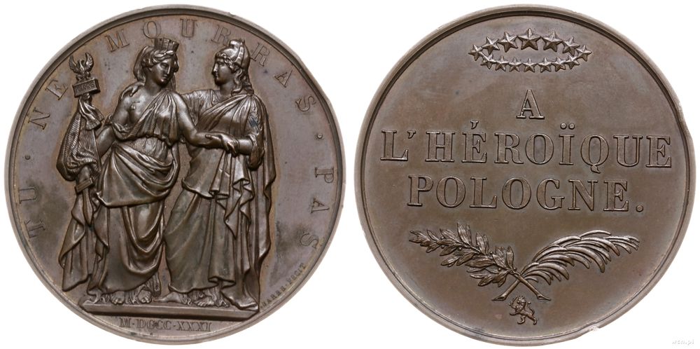 Polska, medal Bohaterskiej Polsce, 1831