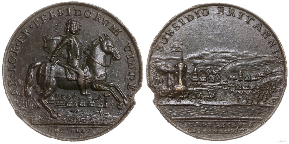 Niemcy, medal upamiętniający zdobycie Pragi, 1744