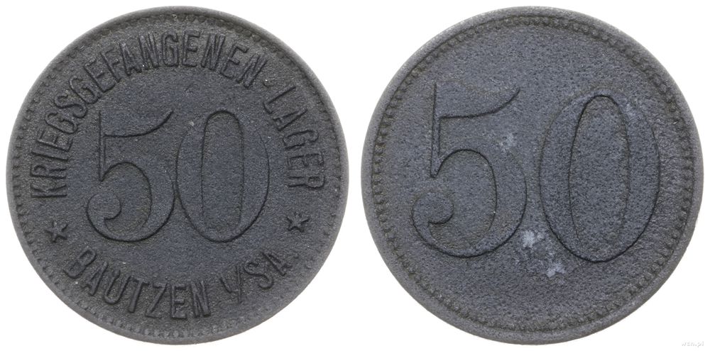 monety obozów jenieckich, 50 fenigów, bez daty