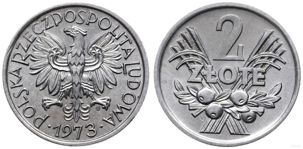 Polska, 2 złote, 1973
