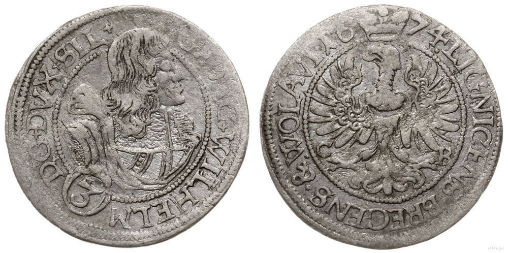 Śląsk, 3 krajcary, 1674 CB