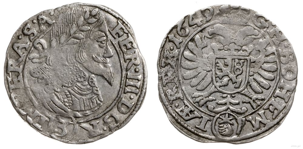 Austria, 3 krajcary, 1649