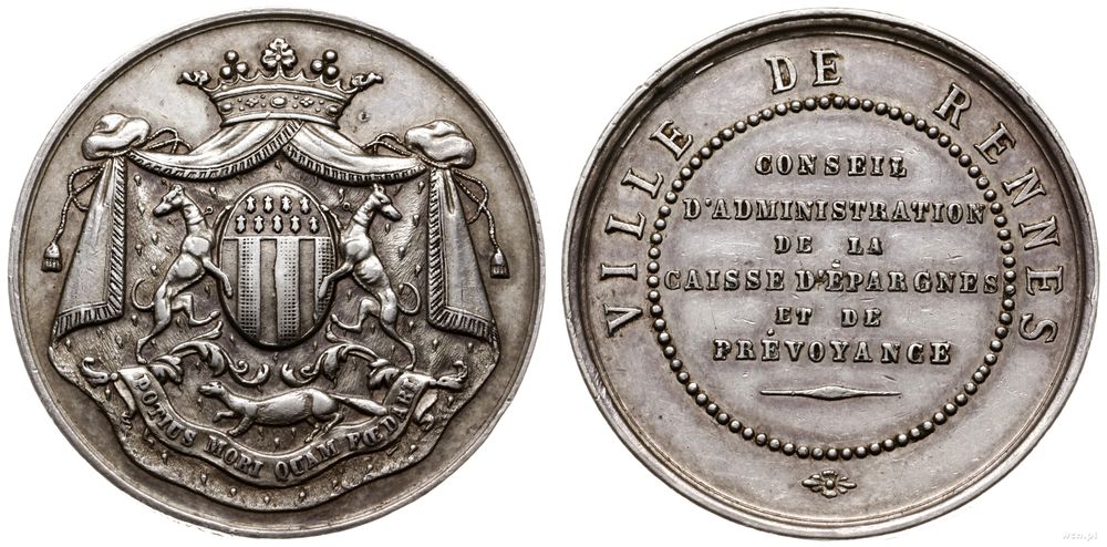 Francja, żeton banku oszczędnościowego, ok. 1880