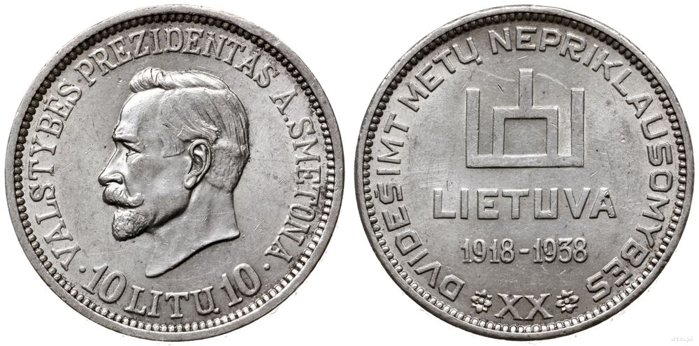 Litwa, 10 litu, 1938
