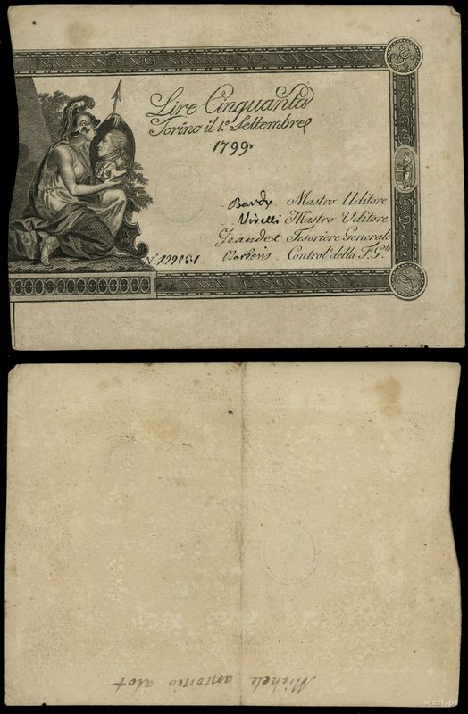 Włochy, 50 lirów, 1.9.1799