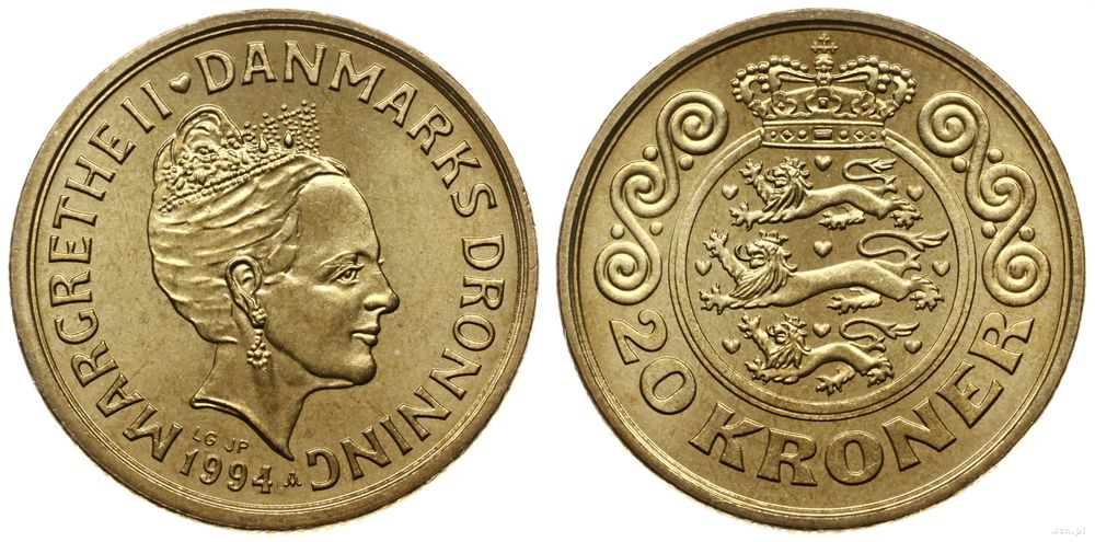 Dania, 20 koron, 1994