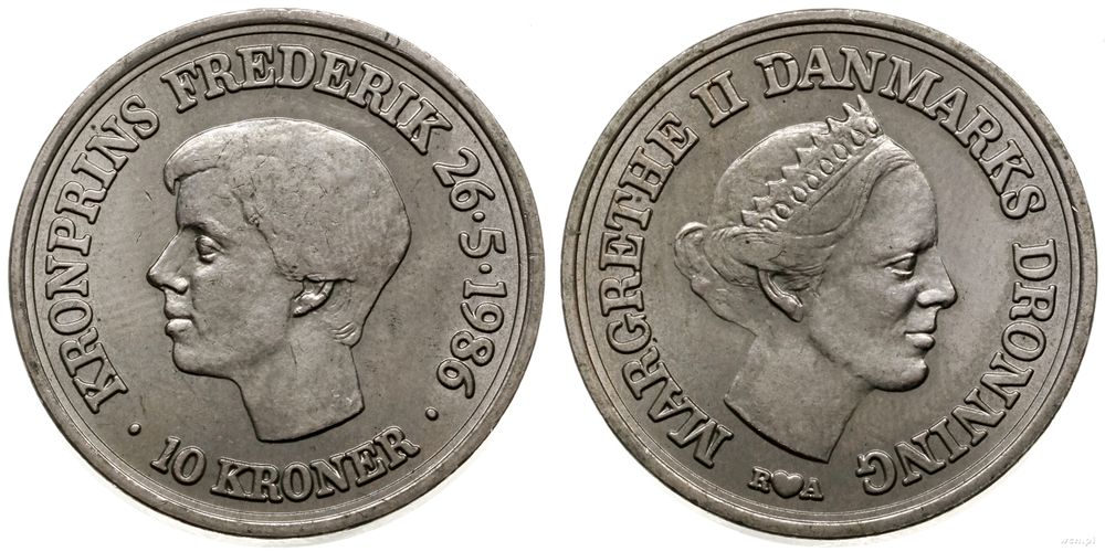 Dania, 10 koron, 1986