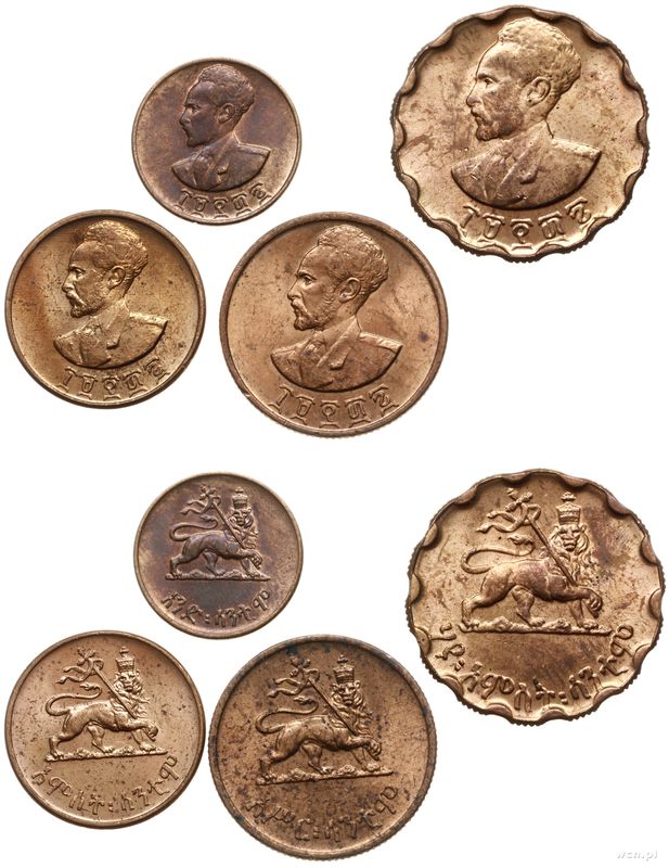 Etiopia, zestaw 4 monet, 1943-1944 (1936EE)