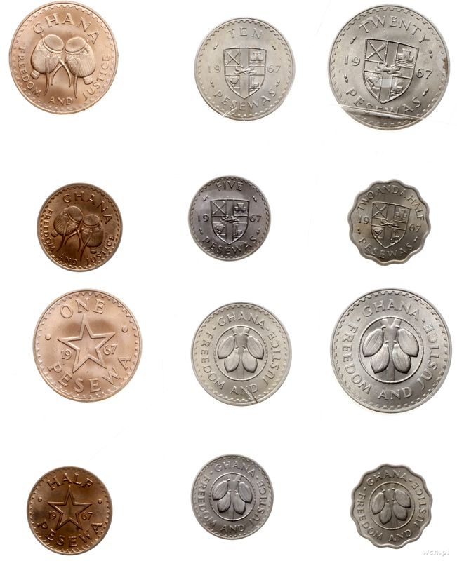 Ghana, zestaw 6 monet