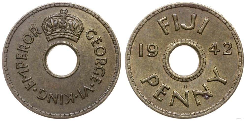 Fidżi, 1 pens, 1942