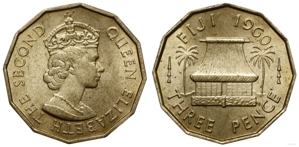 Fidżi, 3 pensy, 1960
