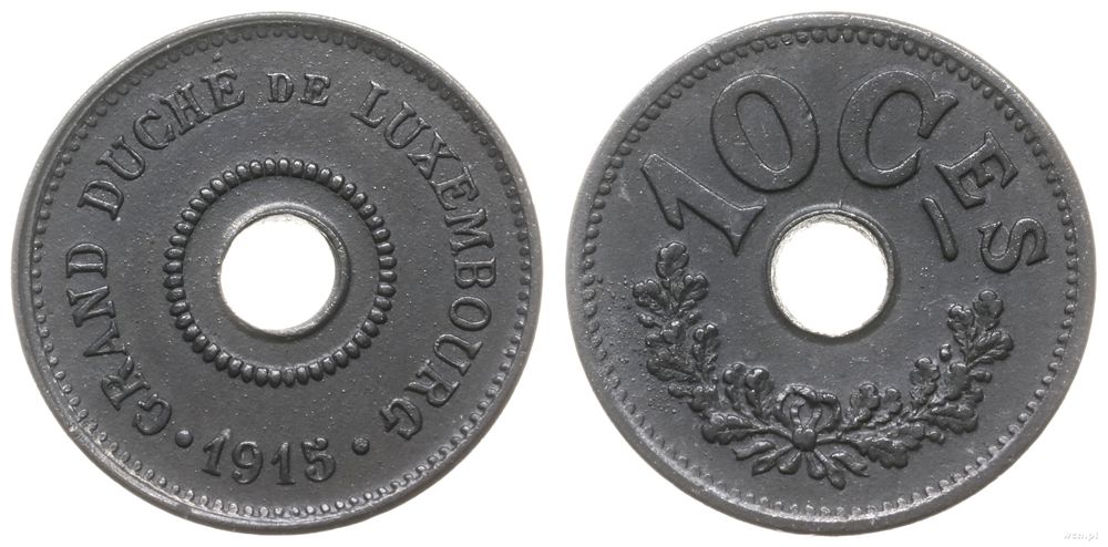 Luksemburg, 10 centymów, 1915
