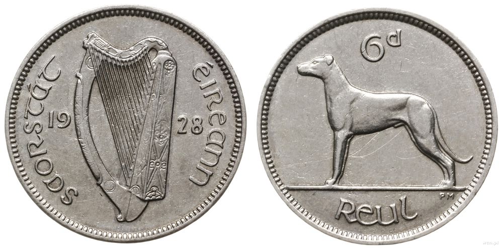 Irlandia, 6 pensów, 1928