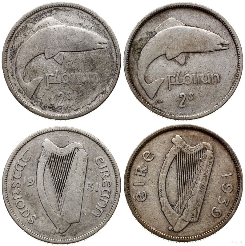 Irlandia, lot 2 x floren, 1931, 1939