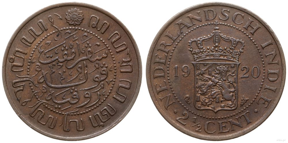 Holenderskie Indie Wschodnie 1800-1949, 2 1/2 centa, 1920