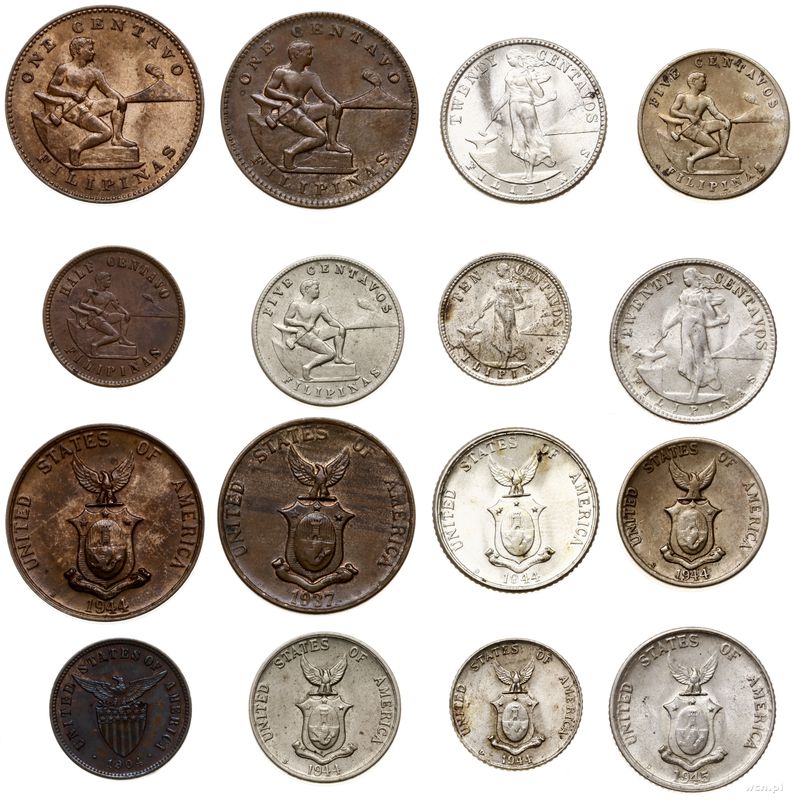 Filipiny, zestaw 8 monet