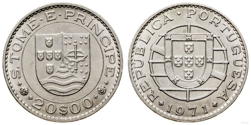 Wyspy Świętego Tomasza, 20 escudos, 1971