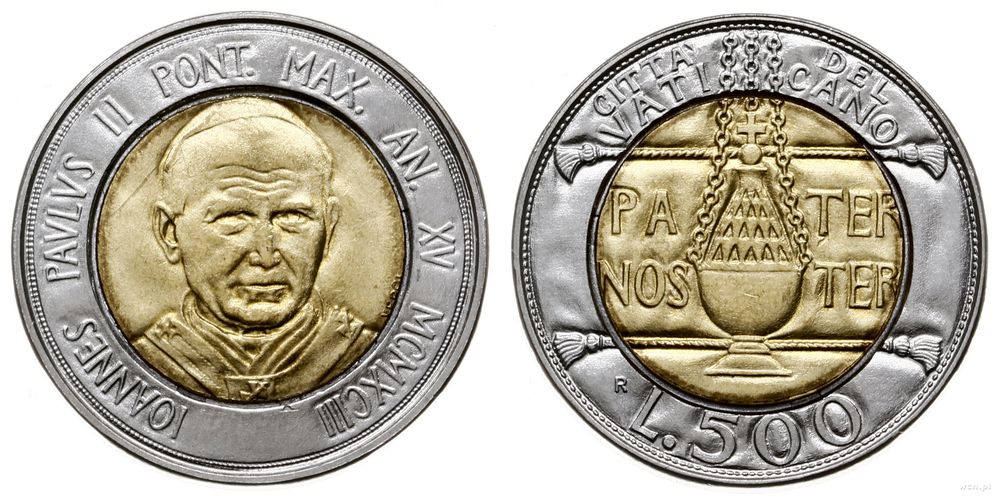 Watykan (Państwo Kościelne), 500 lirów, 1993