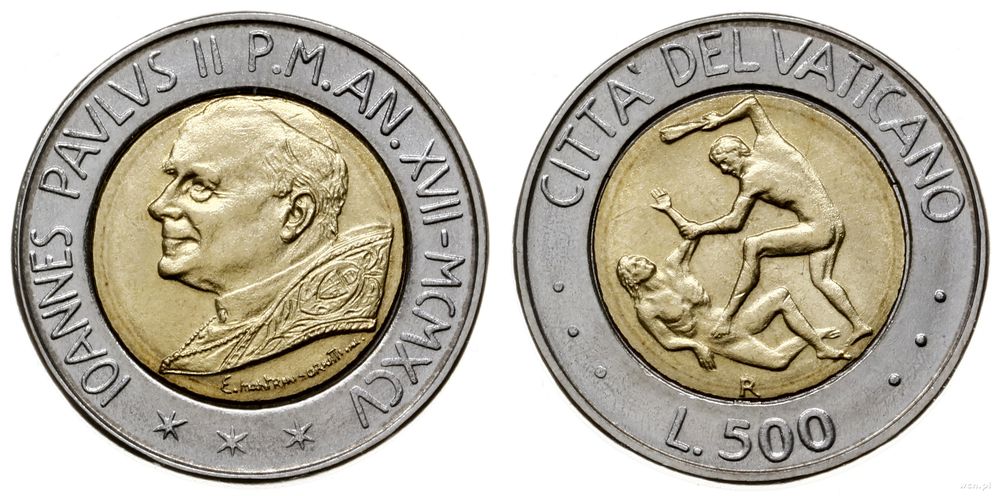 Watykan (Państwo Kościelne), 500 lirów, 1995